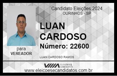 Candidato LUAN CARDOSO 2024 - OURINHOS - Eleições