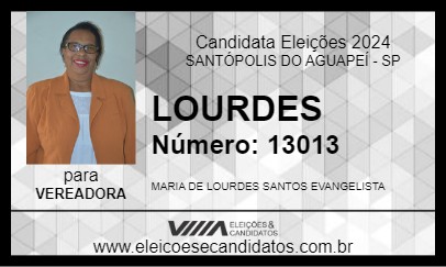 Candidato LOURDES 2024 - SANTÓPOLIS DO AGUAPEÍ - Eleições