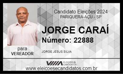 Candidato JORGE CARAÍ 2024 - PARIQUERA-AÇU - Eleições