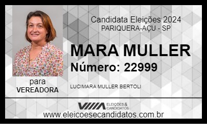 Candidato MARA MULLER 2024 - PARIQUERA-AÇU - Eleições