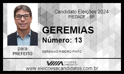 Candidato GEREMIAS 2024 - PIEDADE - Eleições