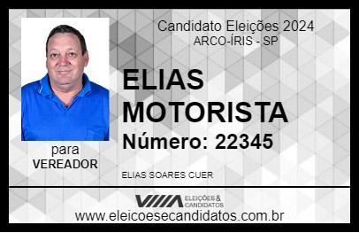 Candidato ELIAS MOTORISTA 2024 - ARCO-ÍRIS - Eleições