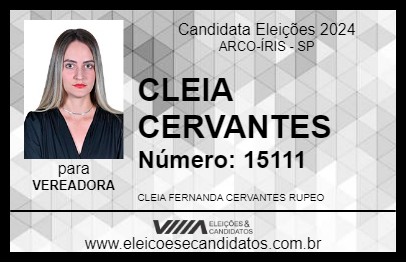 Candidato CLEIA CERVANTES 2024 - ARCO-ÍRIS - Eleições