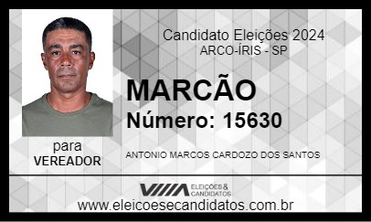 Candidato MARCÃO 2024 - ARCO-ÍRIS - Eleições