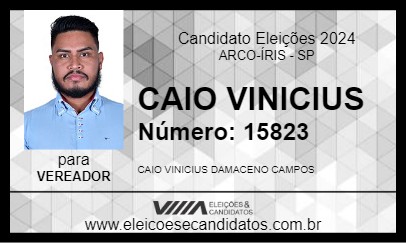 Candidato CAIO VINICIUS 2024 - ARCO-ÍRIS - Eleições