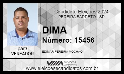 Candidato DIMA 2024 - PEREIRA BARRETO - Eleições