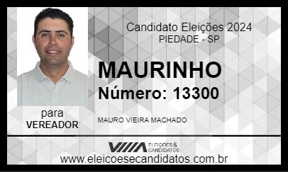 Candidato MAURINHO 2024 - PIEDADE - Eleições