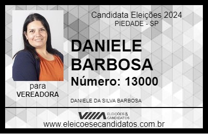 Candidato DANIELE BARBOSA 2024 - PIEDADE - Eleições