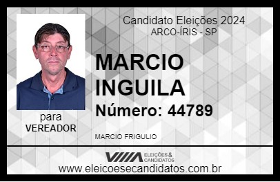 Candidato MARCIO INGUILA 2024 - ARCO-ÍRIS - Eleições