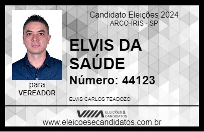 Candidato ELVIS DA SAÚDE 2024 - ARCO-ÍRIS - Eleições