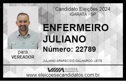 Candidato ENFERMEIRO JULIANO 2024 - IGARATÁ - Eleições