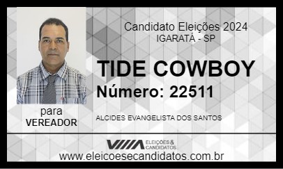 Candidato TIDE COWBOY 2024 - IGARATÁ - Eleições