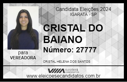 Candidato CRISTAL DO BAIANO 2024 - IGARATÁ - Eleições