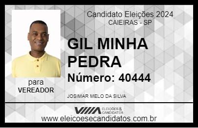 Candidato GIL MINHA PEDRA 2024 - CAIEIRAS - Eleições