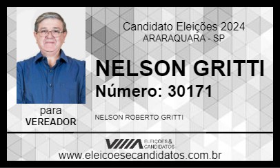 Candidato NELSON GRITTI 2024 - ARARAQUARA - Eleições