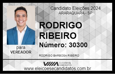 Candidato RODRIGO RIBEIRO 2024 - ARARAQUARA - Eleições