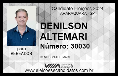 Candidato DENILSON ALTEMARI 2024 - ARARAQUARA - Eleições