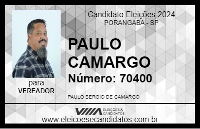 Candidato PAULO CAMARGO 2024 - PORANGABA - Eleições