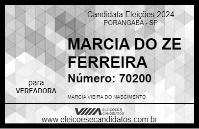 Candidato MARCIA DO ZÉ FERREIRO 2024 - PORANGABA - Eleições