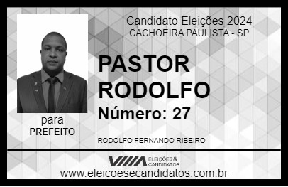 Candidato PASTOR RODOLFO 2024 - CACHOEIRA PAULISTA - Eleições