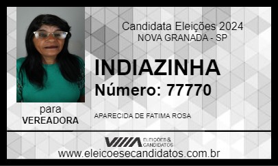 Candidato INDIAZINHA 2024 - NOVA GRANADA - Eleições