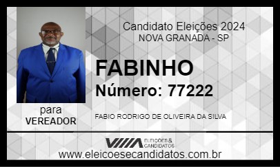 Candidato FABINHO 2024 - NOVA GRANADA - Eleições