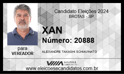 Candidato XAN 2024 - BROTAS - Eleições