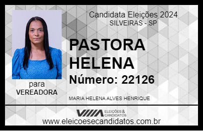 Candidato PASTORA HELENA 2024 - SILVEIRAS - Eleições