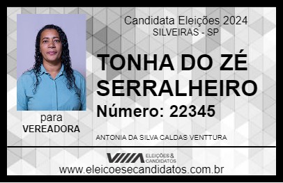 Candidato TONHA DO ZÉ SERRALHEIRO 2024 - SILVEIRAS - Eleições