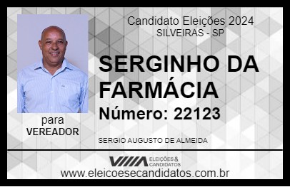 Candidato SERGINHO DA FARMÁCIA 2024 - SILVEIRAS - Eleições