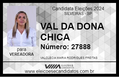 Candidato VAL DA DONA CHICA 2024 - SILVEIRAS - Eleições