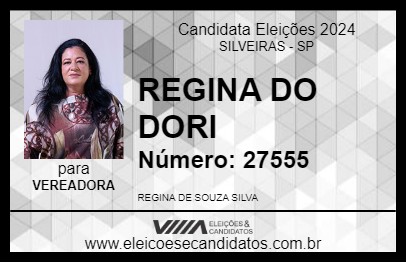 Candidato REGINA DO DORI 2024 - SILVEIRAS - Eleições