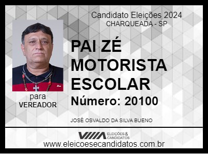 Candidato PAI ZÉ MOTORISTA ESCOLAR 2024 - CHARQUEADA - Eleições