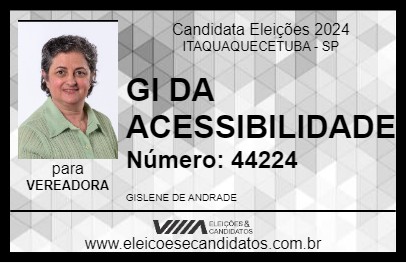 Candidato GI DA ACESSIBILIDADE 2024 - ITAQUAQUECETUBA - Eleições