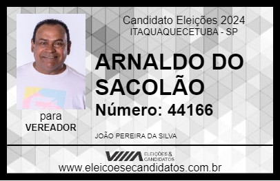 Candidato ARNALDO DO SACOLÃO 2024 - ITAQUAQUECETUBA - Eleições