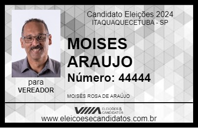 Candidato MOISES ARAUJO 2024 - ITAQUAQUECETUBA - Eleições