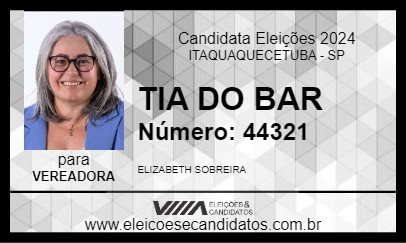 Candidato TIA DO BAR 2024 - ITAQUAQUECETUBA - Eleições