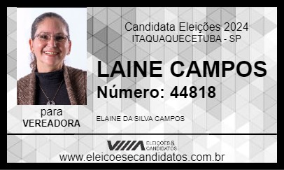 Candidato LAINE CAMPOS 2024 - ITAQUAQUECETUBA - Eleições