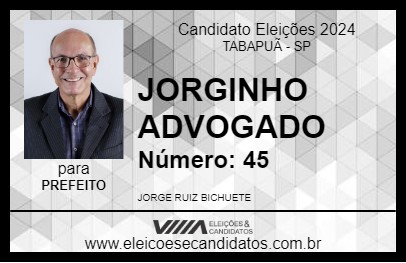 Candidato JORGINHO ADVOGADO 2024 - TABAPUÃ - Eleições