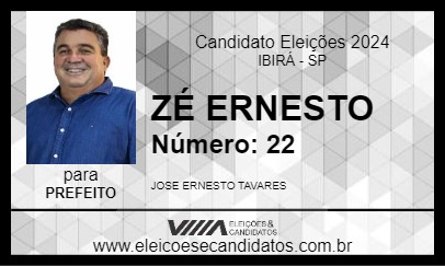 Candidato ZÉ ERNESTO 2024 - IBIRÁ - Eleições