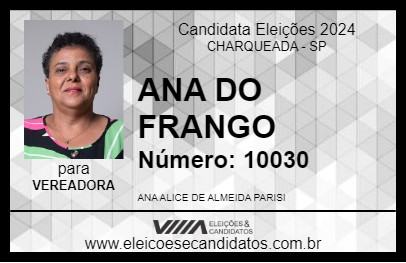 Candidato ANA DO FRANGO 2024 - CHARQUEADA - Eleições