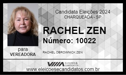 Candidato RACHEL ZEN 2024 - CHARQUEADA - Eleições