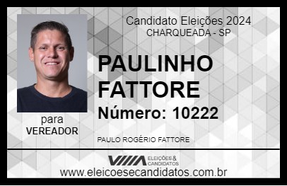 Candidato PAULINHO FATTORE 2024 - CHARQUEADA - Eleições