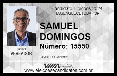 Candidato SAMUEL DOMINGOS 2024 - ITAQUAQUECETUBA - Eleições