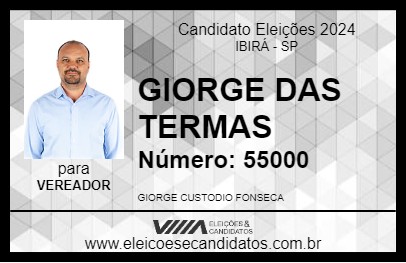 Candidato GIORGE DAS TERMAS 2024 - IBIRÁ - Eleições