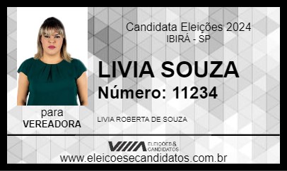 Candidato LIVIA SOUZA 2024 - IBIRÁ - Eleições