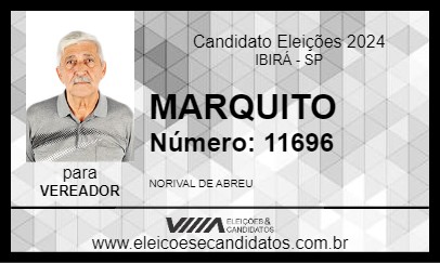 Candidato MARQUITO 2024 - IBIRÁ - Eleições