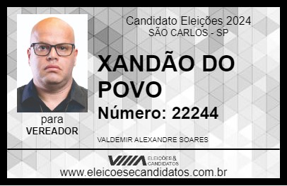 Candidato XANDÃO DO POVO 2024 - SÃO CARLOS - Eleições