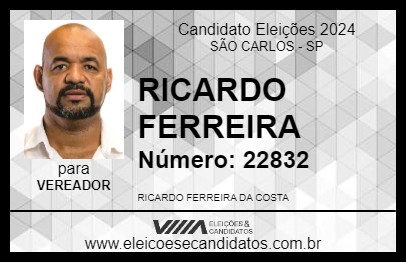 Candidato RICARDO FERREIRA 2024 - SÃO CARLOS - Eleições