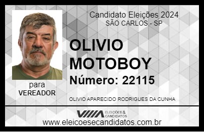 Candidato OLIVIO MOTOBOY 2024 - SÃO CARLOS - Eleições